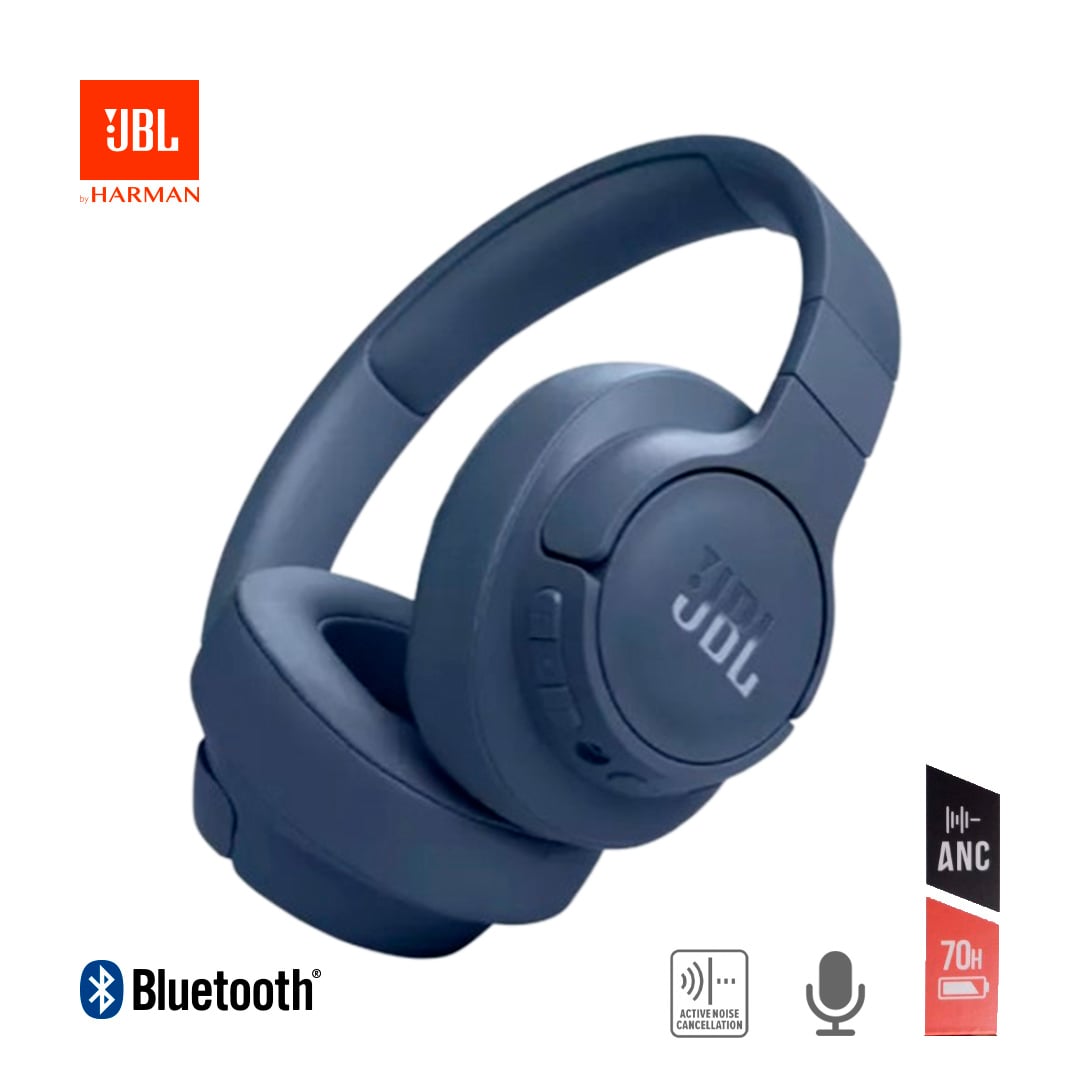 AUDÍFONOS JBL OVER-EAR BLUETOOTH TUNE 770NC INALAMBRICO ON-EAR CANC RUIDO 70HRS AZUL - 1
