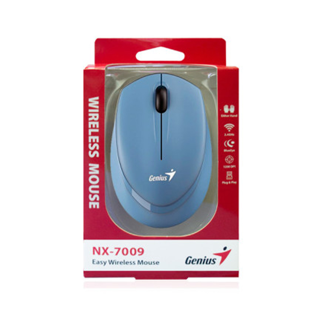 GENIUS MOUSE INALAMBRICO NX-7009 BLUEEYE 1200 DPI AZUL GRIS - 4