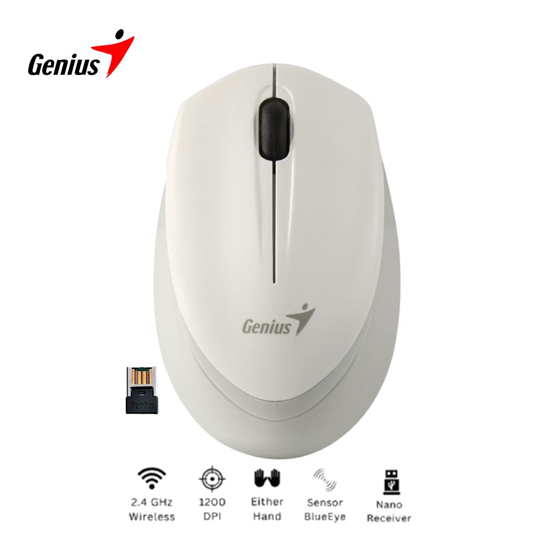 GENIUS MOUSE INALAMBRICO NX-7009 BLUEEYE 1200 DPI BLANCO GRIS - 1