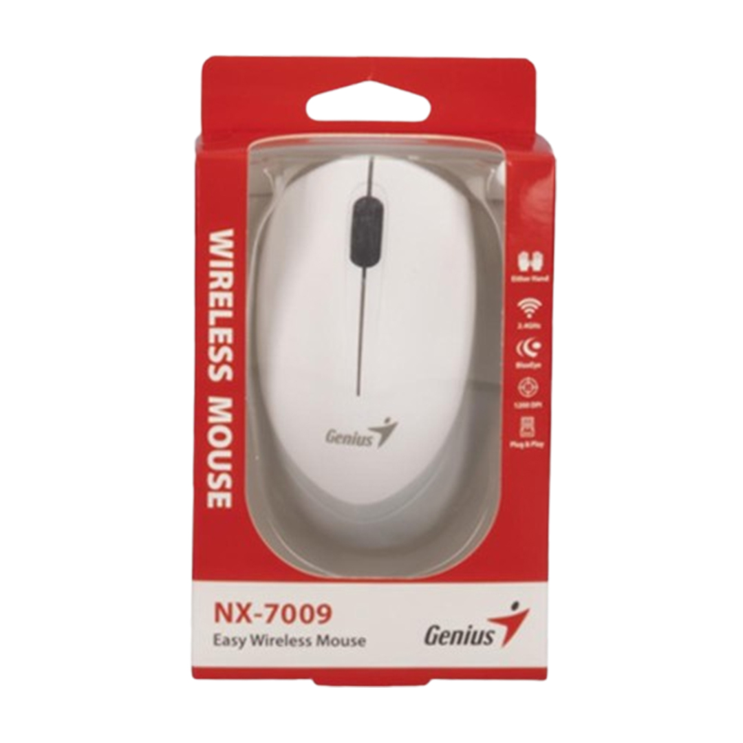 GENIUS MOUSE INALAMBRICO NX-7009 BLUEEYE 1200 DPI BLANCO GRIS - 5