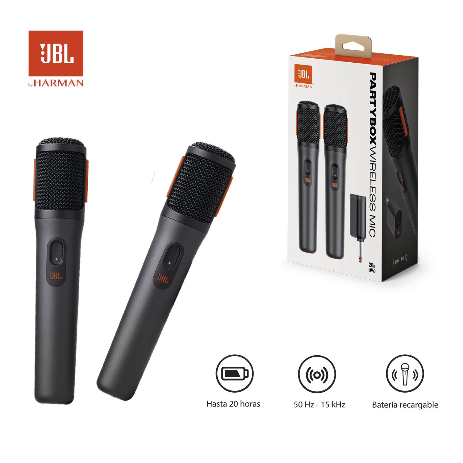 JBL MICROFONO PARTYBOX PACK DUO INALAMBRICOS DIGITALES  NEGRO - 1