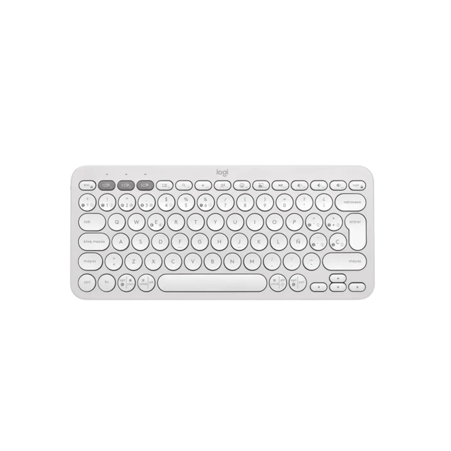 LOGITECH TECLADO BLUETOOTH MULTIDISPOSITIVO PEBBLE KEYS 2 K380S BLANCO - 1