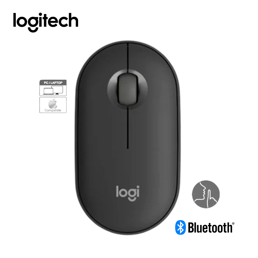 LOGITECH MOUSE BLUETOOTH PEBBLE 2 M350S SILENT TOUCH 4000DPI NEGRO - 1