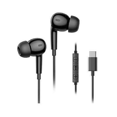 AUDÍFONOS NB-A01 CON CABLE TIPOC PARA MÓVIL Y TABLET - NEGRO - 1