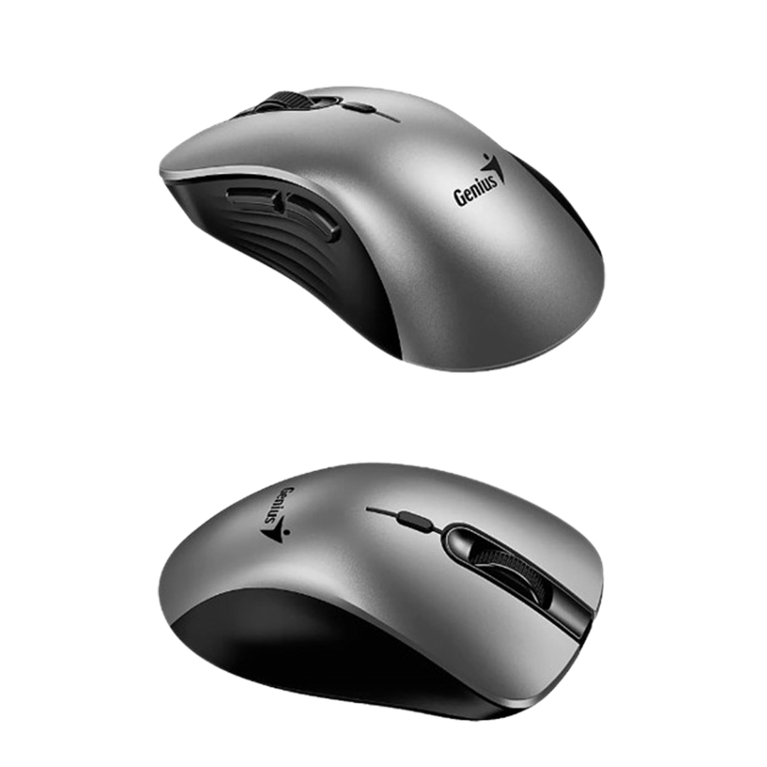 GENIUS MOUSE INALAMBRICO ERGO 8100S AI 6 BOTONES 1600DPI RECEP USB GRIS PLATA - 3