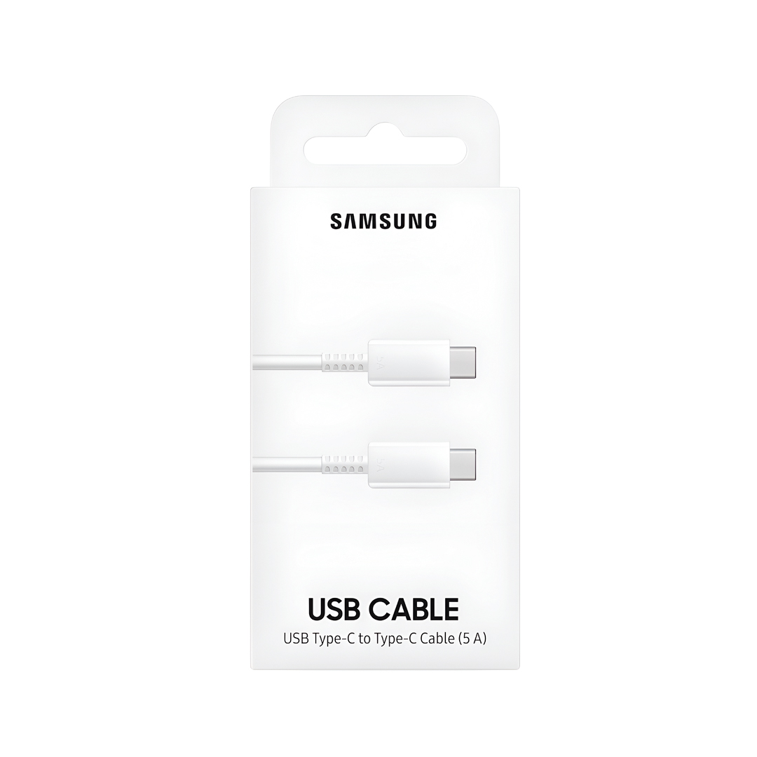 SAMSUNG CABLE DE CARGA USB-C A USB-C 5A 1M MAX 100W  BLANCO EP-DN975 - 5