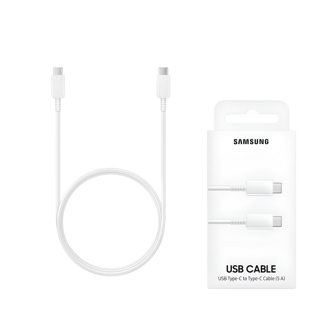 SAMSUNG CABLE DE CARGA USB-C A USB-C 5A 1M MAX 100W  BLANCO EP-DN975 - 6