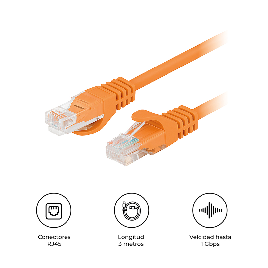 SEISA CABLE PATCH CORDS UTP CAT.6E XJL-3M 3 MTS AMARILLO - 1