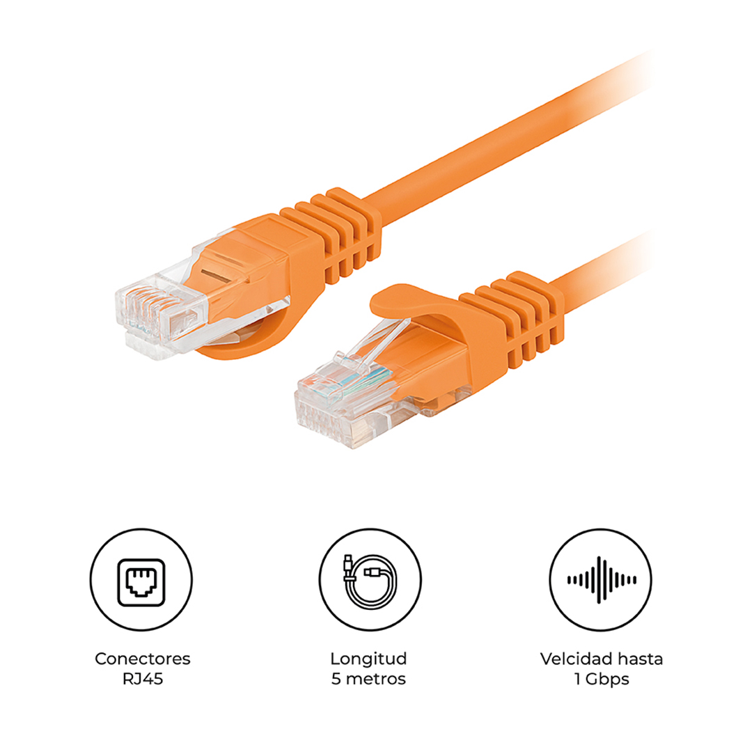 SEISA CABLE PATCH CORDS UTP CAT.6E XJL-5M 5 MTS AMARILLO - 1
