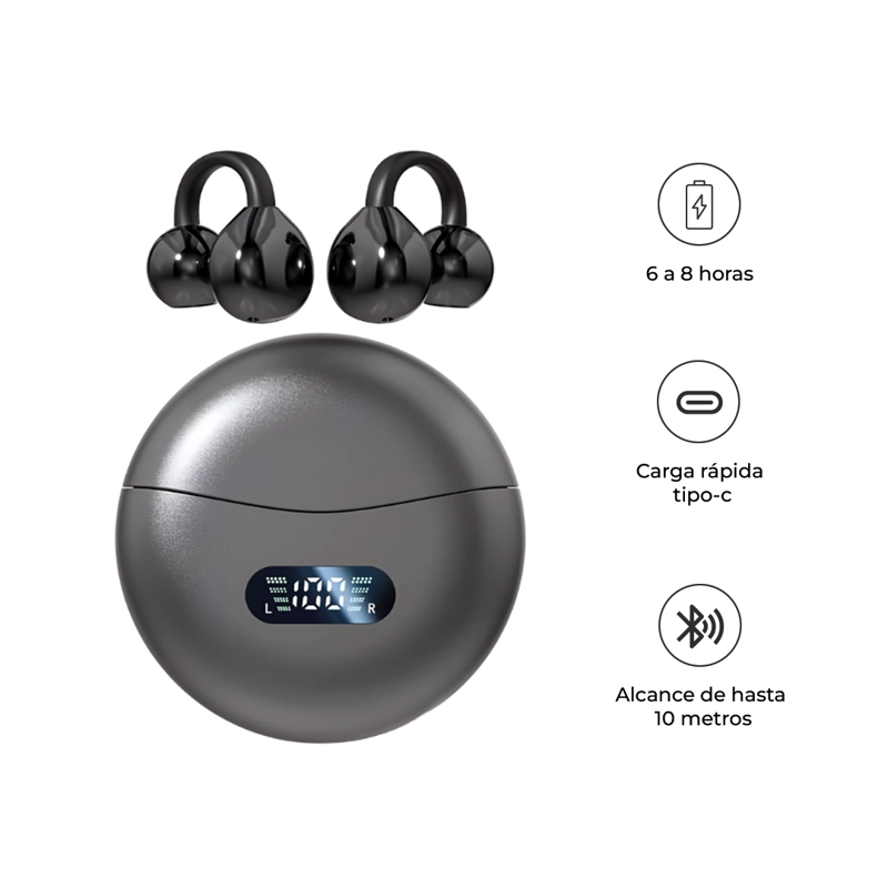 ST AUDÍFONOS BLUETOOTH M79 TWS CANCELACIÓN RUIDO MICRÓFONO GRAFITO - 5