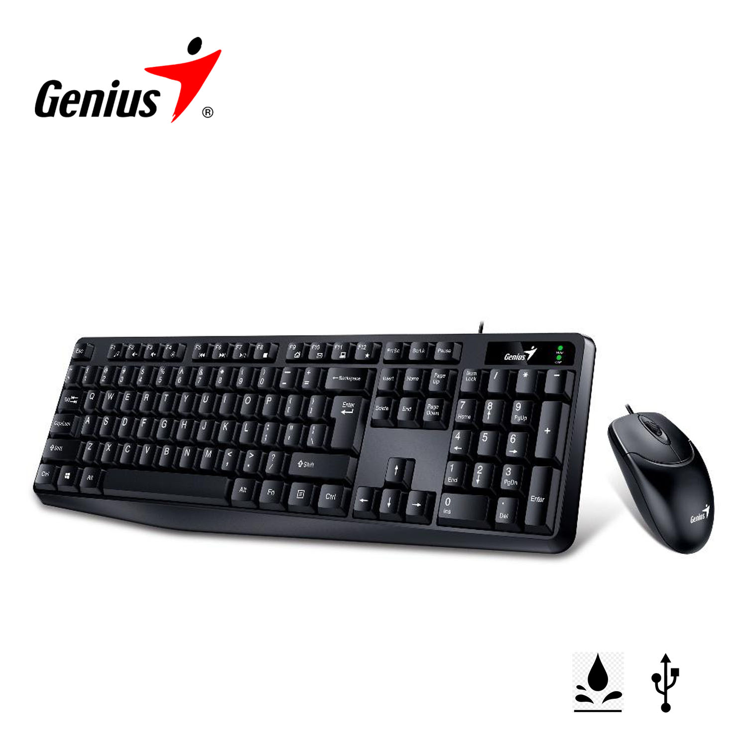 GENIUS KIT TECLADO Y MOUSE KM-170 USB ESPAÑOL NEGRO - 1