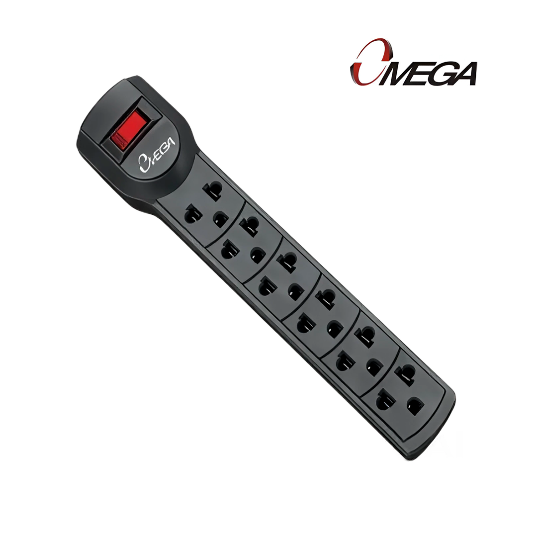 OMEGA SUPRESOR DE PICOS 6 TOMAS 220V 492723BK NEGRA - 3