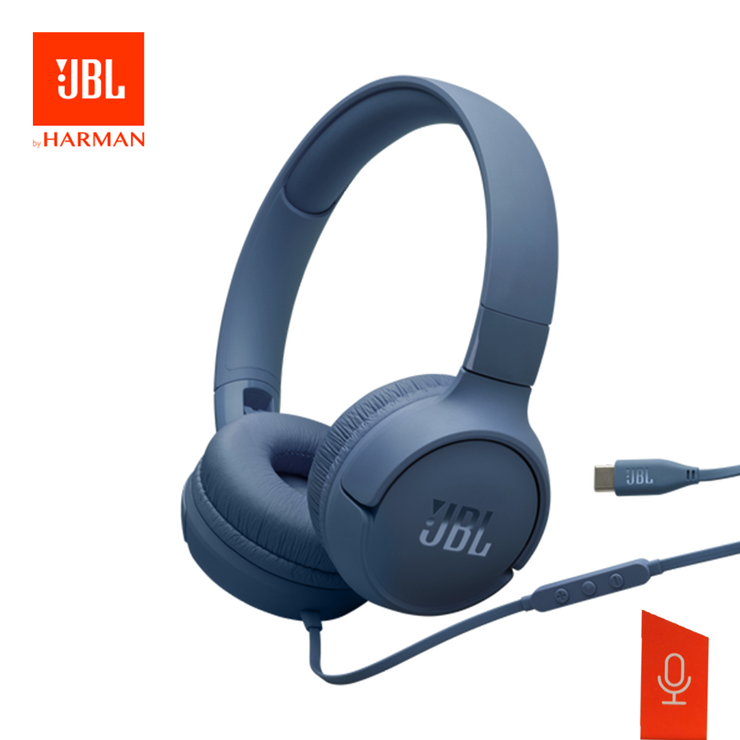JBL AUDÍFONO TUNE 520C USB-C ON-EAR PURE BASS AZUL - 1