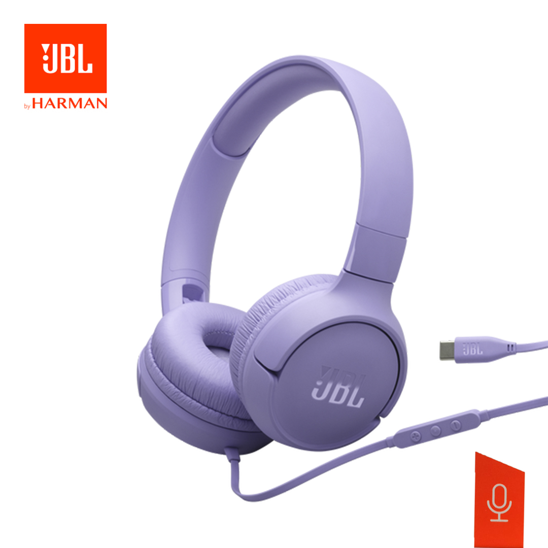 JBL AUDÍFONO TUNE 520C USB-C ON-EAR PURE BASS PURPURA - 1