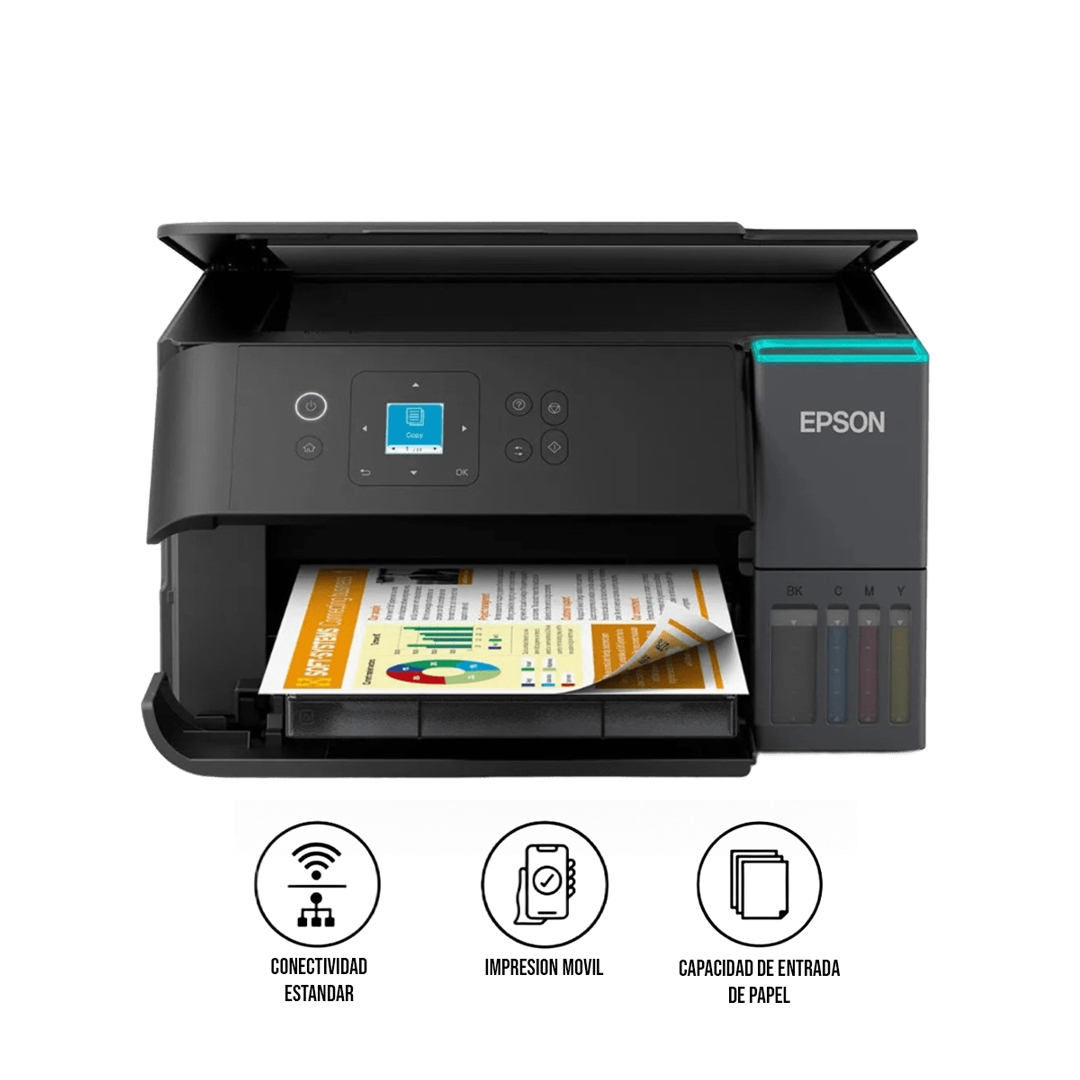EPSON IMPRESORAECOTANK L4360 WIFI DÚPLEX 3EN1 NEGRA - 1
