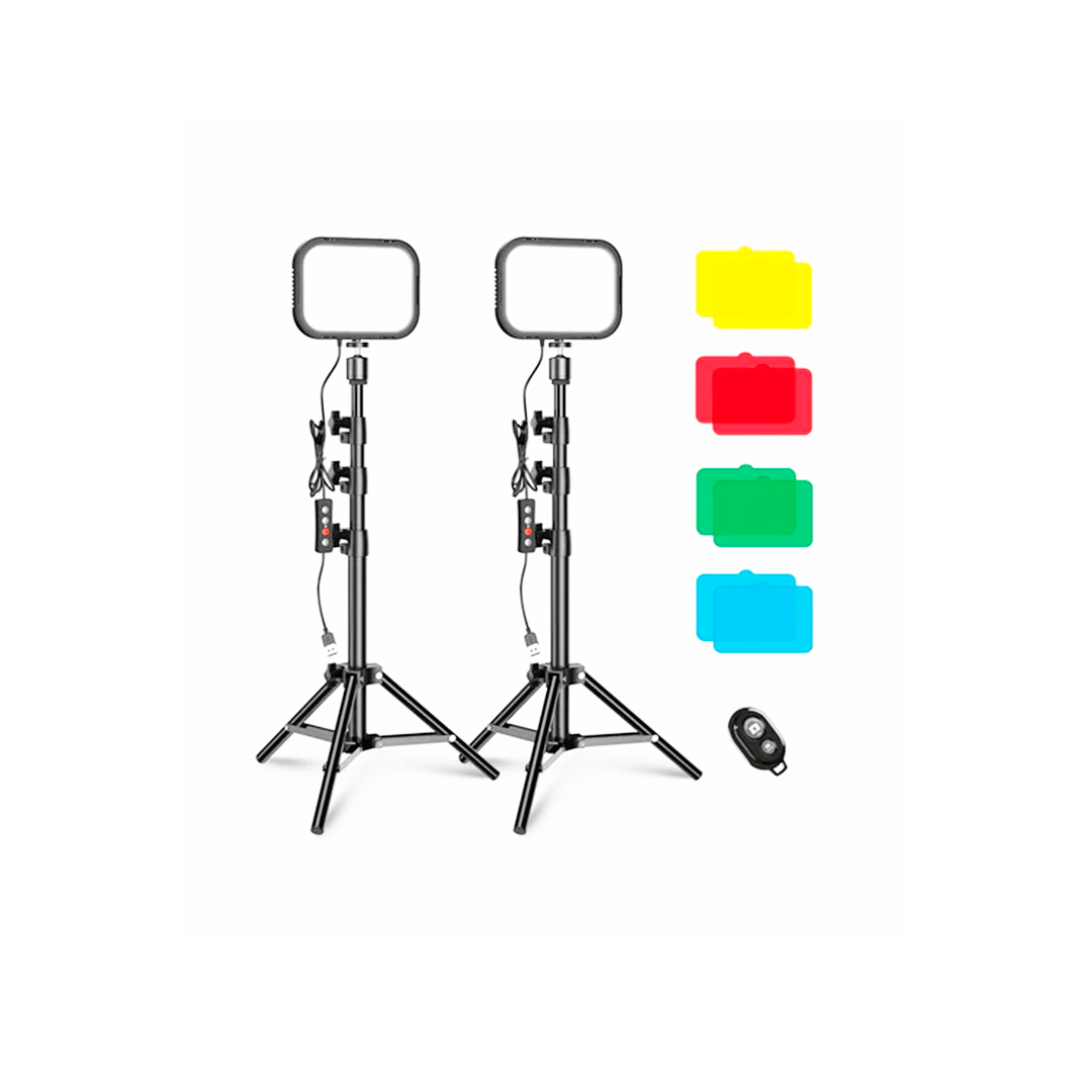KIT LUZ LED APEXEL FL19 DUAL 3300K-5600K USB - 2