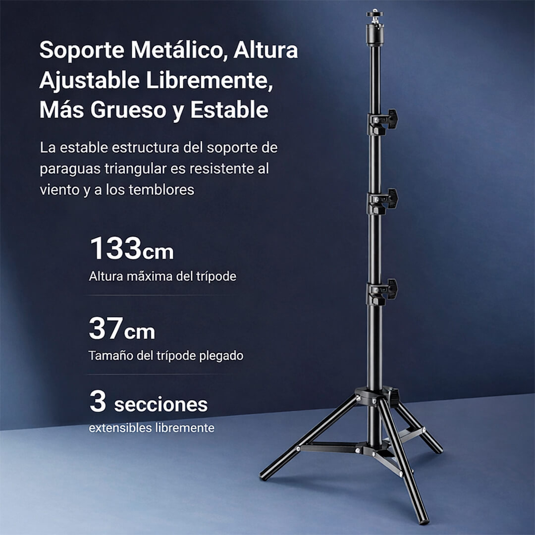 KIT LUZ LED APEXEL FL19 DUAL 3300K-5600K USB - 4