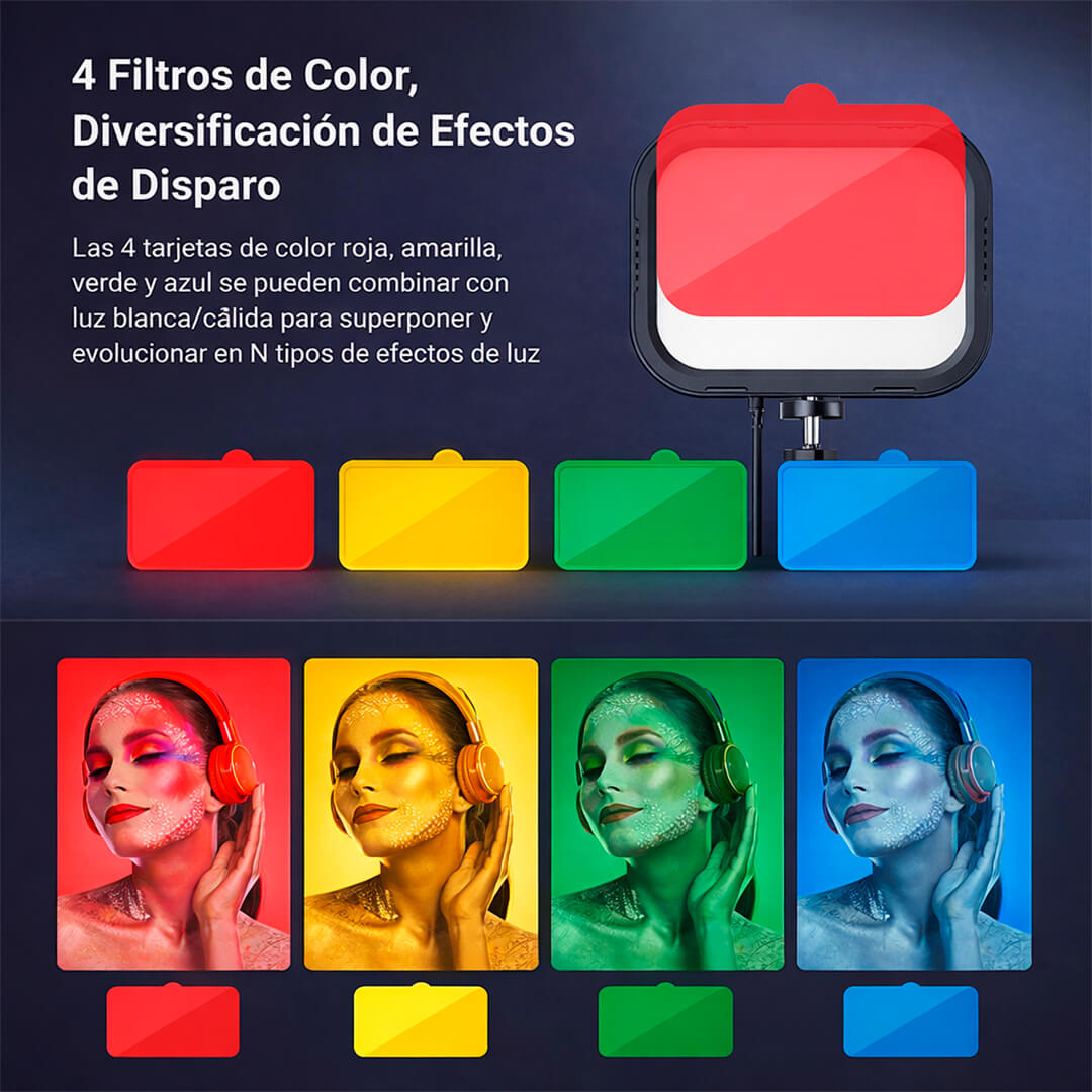 KIT LUZ LED APEXEL FL19 DUAL 3300K-5600K USB - 7