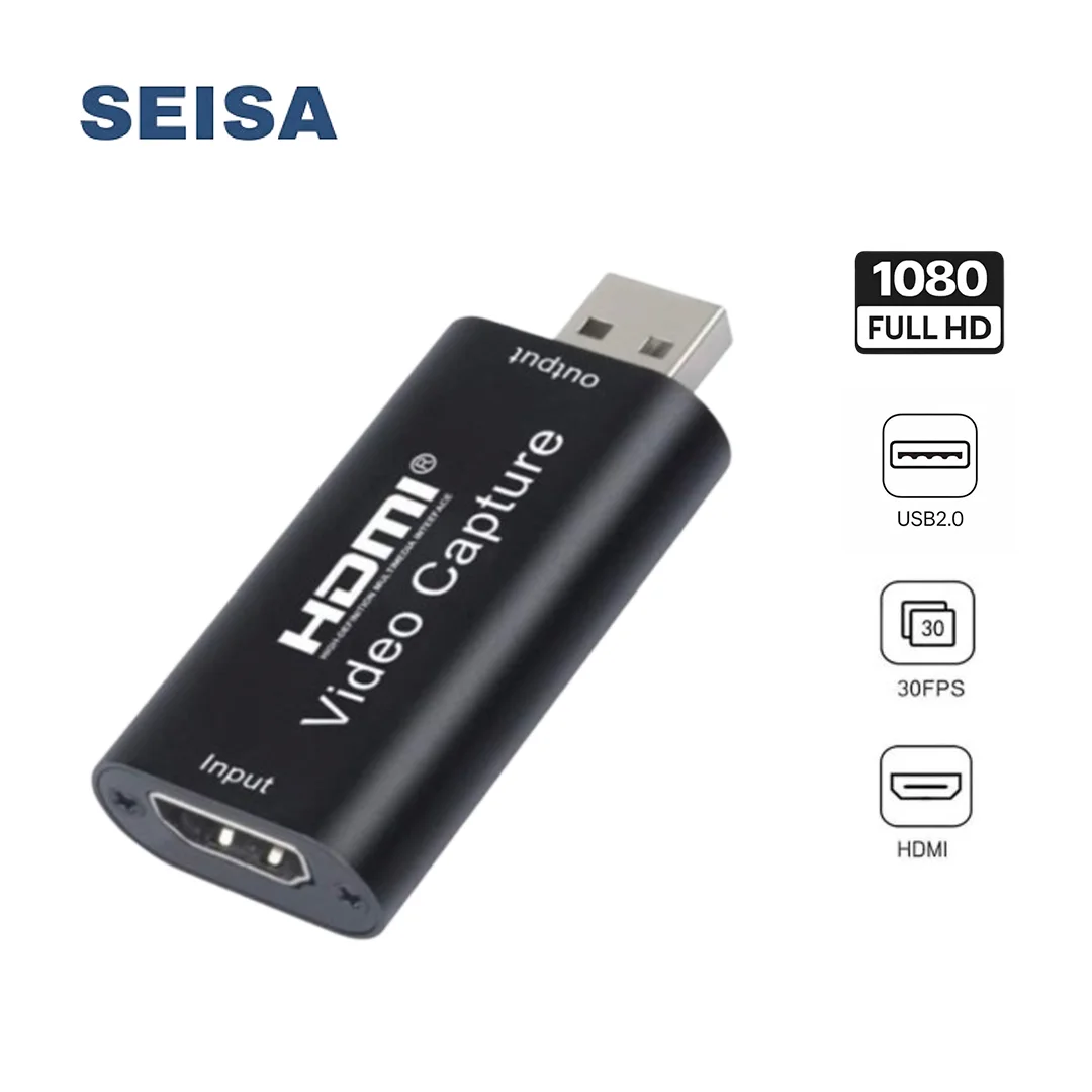 SEISA ADAPTADOR CAPTURADOR VIDEO SEISA HU-03 HDMI A USB 1080P - 1