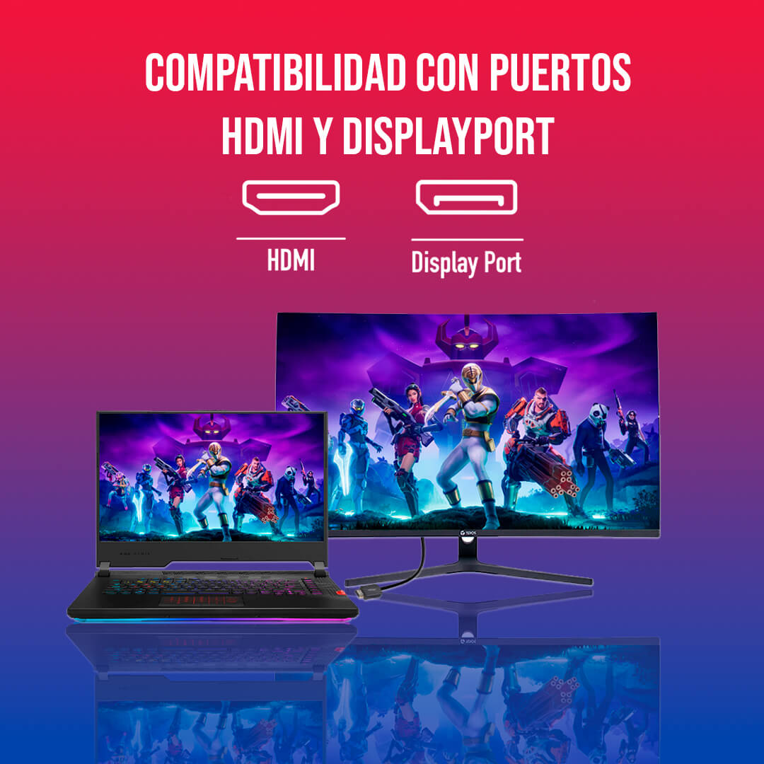 TEROS TE-3253S MONITOR CURVO 31.5' QHD 75HZ 1MS DISPLAYPORT - 6