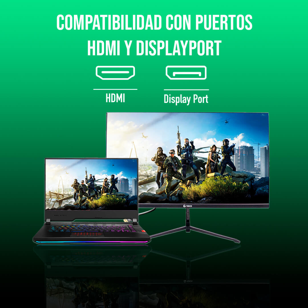 TEROS TE-2476G MONITOR CURVO GAMING 23.8' FHD 180HZ 1MS - 8