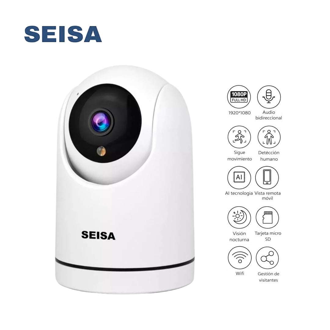 SEISA IPC-S042 CÁMARA DE SEGURIDAD WIFI 360° FULL HD BLANCA - 1