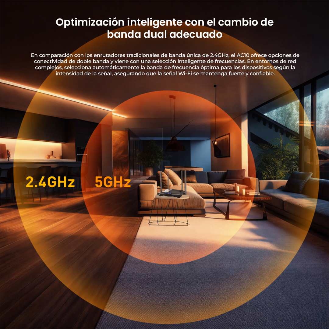 TENDA ROUTER WIFI AC10 AC1200 GIGABIT DOBLE BANDA - 5