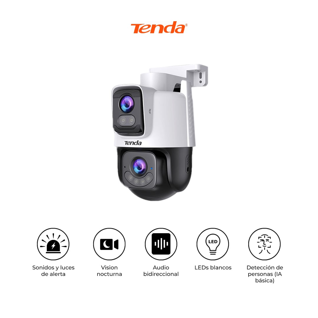 TENDA CÁMARA DE SEGURIDAD CH9-WCA WIFI 6MP PTZ 360° EXTERIOR - 1