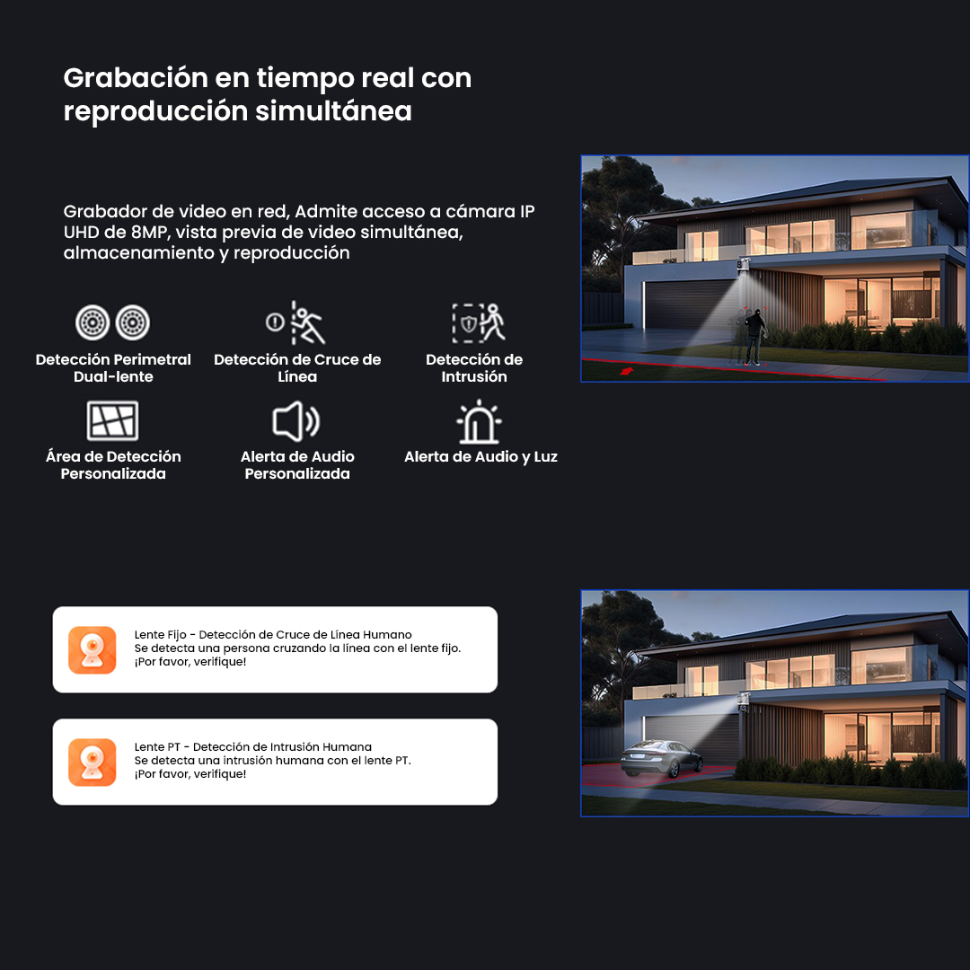 TENDA CÁMARA DE SEGURIDAD CH9-WCA WIFI 6MP PTZ 360° EXTERIOR - 6