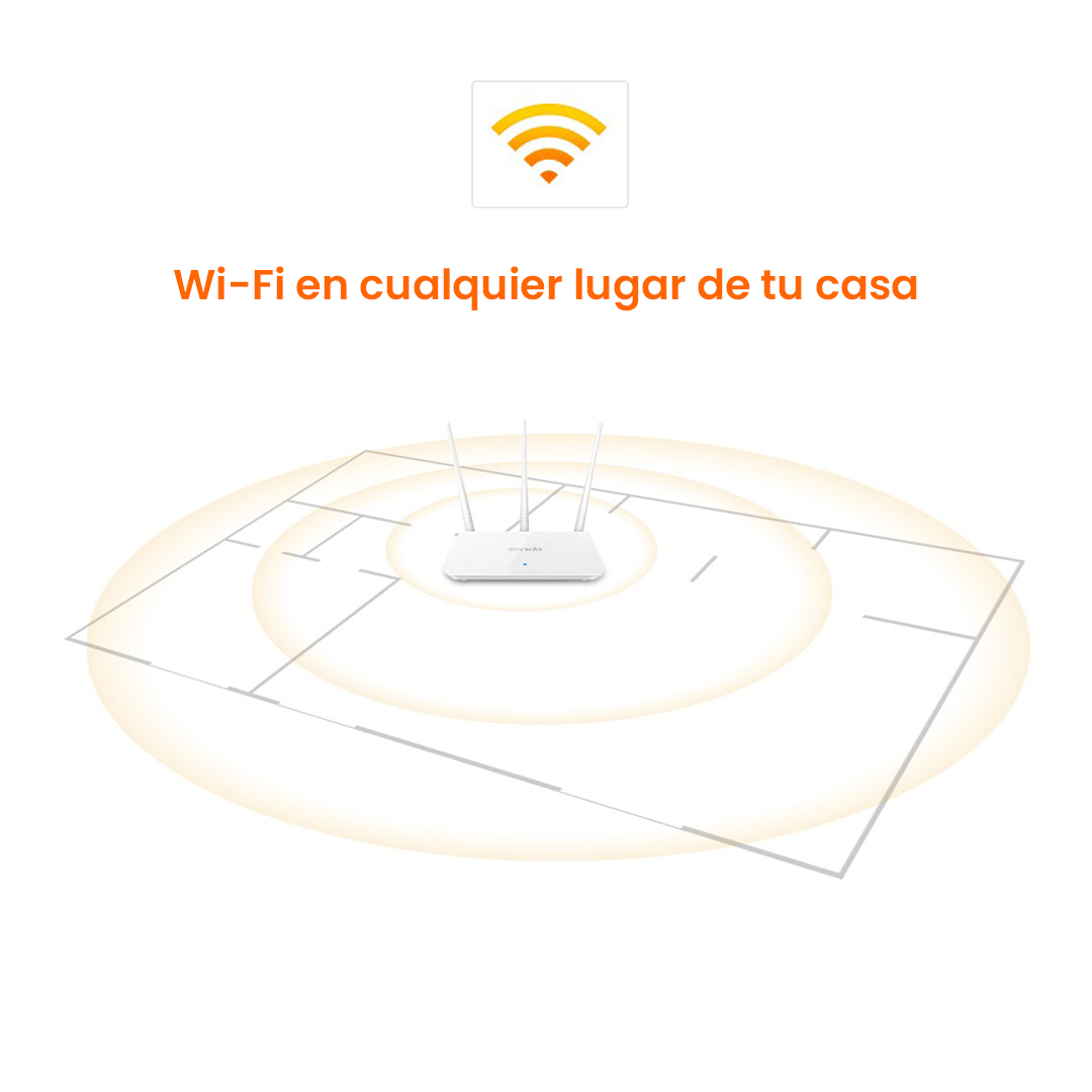 TENDA ROUTER WIFI F3 N300 300MBPS 3 ANTENAS BLANCO - 5