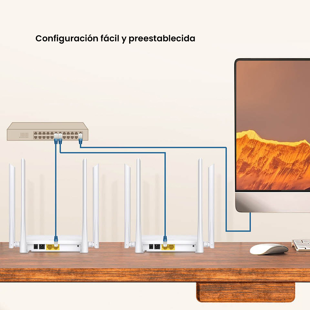 TENDA ONT HG10 AC1200 WIFI DOBLE BANDA 4 ANTENAS - 4