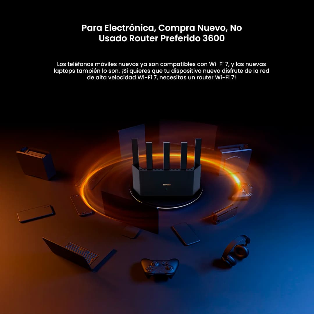 TENDA ROUTER WIFI 7 TE3L BE3600 MESH 3570MBPS 5 ANT - 6