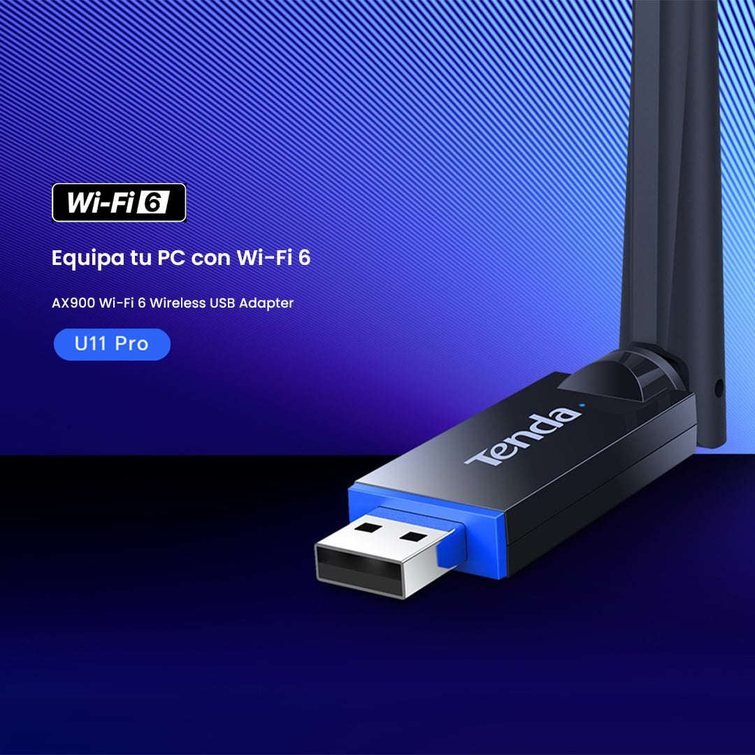 TENDA ADAPTADOR USB WIFI 6 U11 PRO AX900 DOBLE BANDA - 5