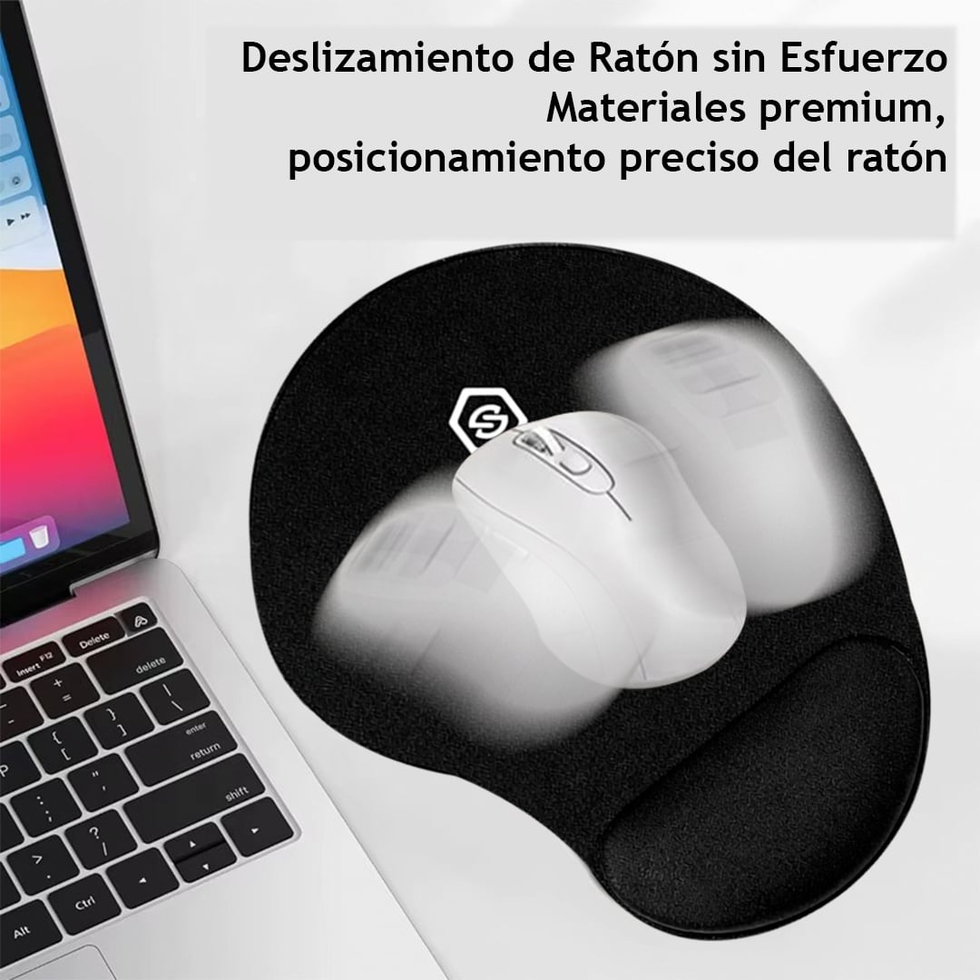 MOUSE PAD ERGONÓMICO CON DESCANSADOR MPB-01 NEGRO - 4