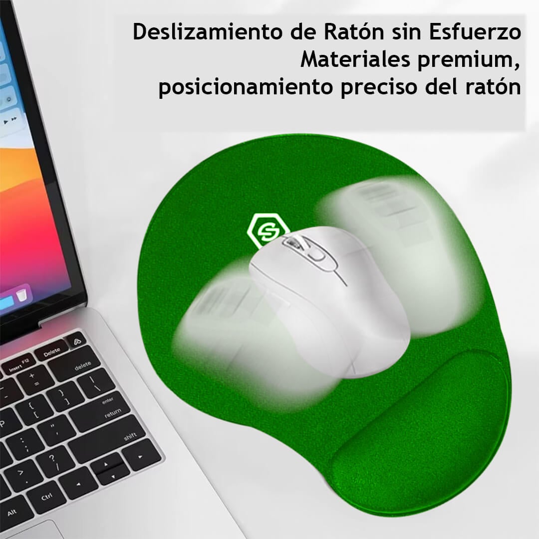 MOUSE PAD ERGONÓMICO CON DESCANSADOR MPB-01 VERDE - 4