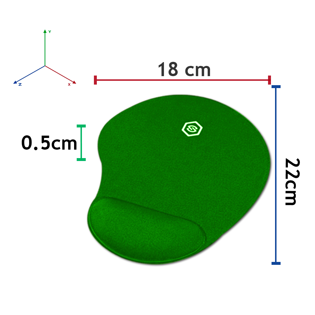 MOUSE PAD ERGONÓMICO CON DESCANSADOR MPB-01 VERDE - 6