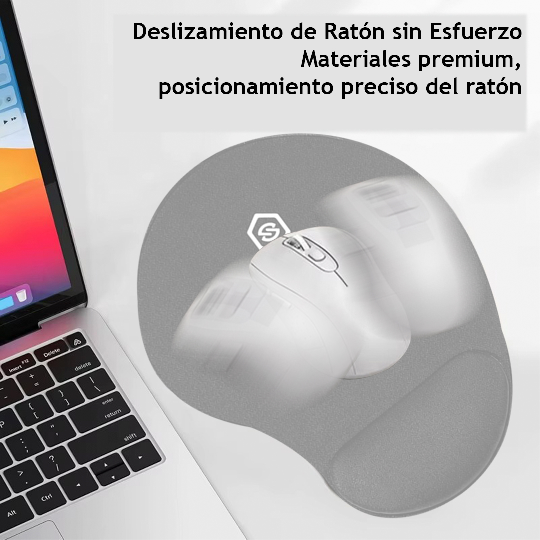 MOUSE PAD ERGONÓMICO CON DESCANSADOR MPB-01 GRIS - 4