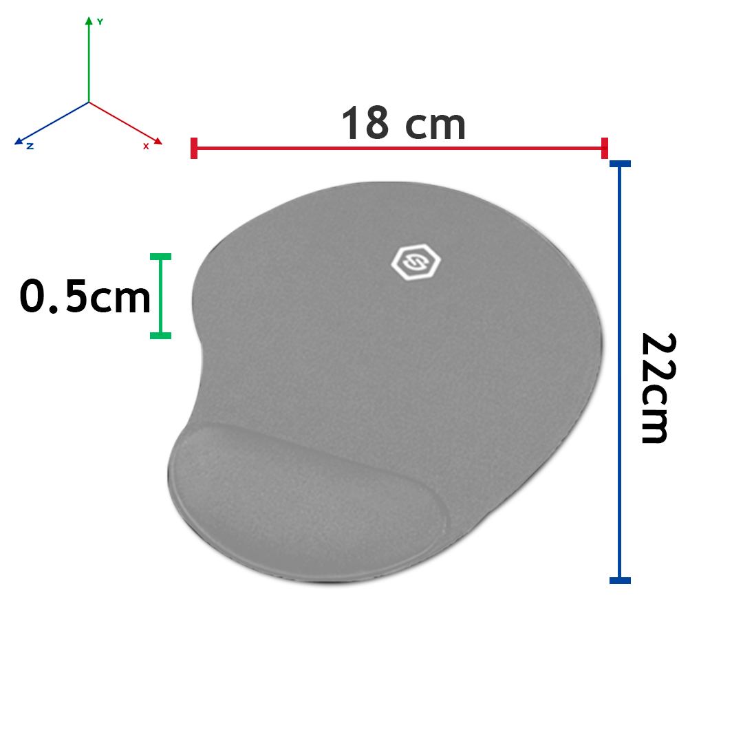 MOUSE PAD ERGONÓMICO CON DESCANSADOR MPB-01 GRIS - 6