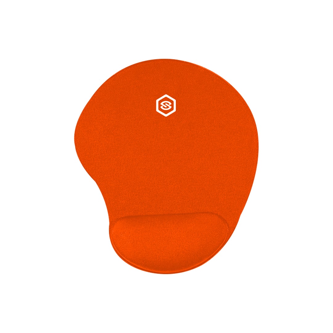 MOUSE PAD ERGONÓMICO CON DESCANSADOR MPB-01 NARANJA - 2
