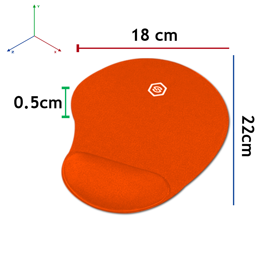 MOUSE PAD ERGONÓMICO CON DESCANSADOR MPB-01 NARANJA - 6