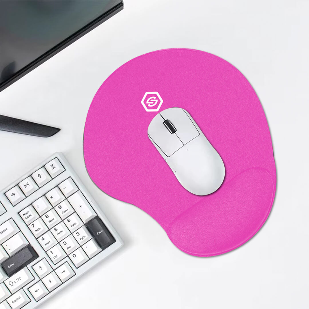 MOUSE PAD ERGONÓMICO CON DESCANSADOR MPB-01 ROSADO - 3