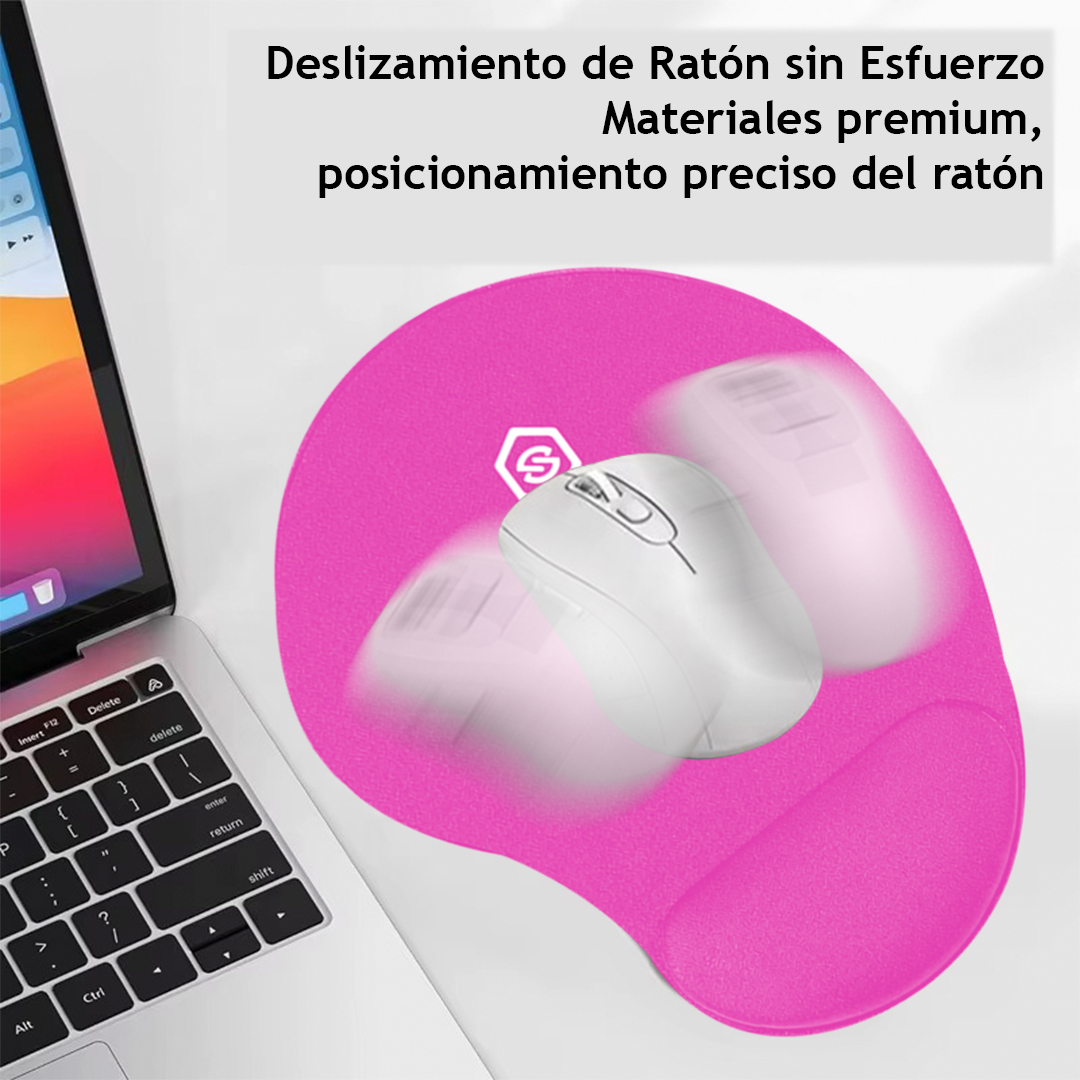 MOUSE PAD ERGONÓMICO CON DESCANSADOR MPB-01 ROSADO - 4