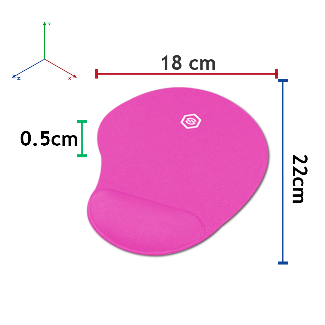 MOUSE PAD ERGONÓMICO CON DESCANSADOR MPB-01 ROSADO - 6