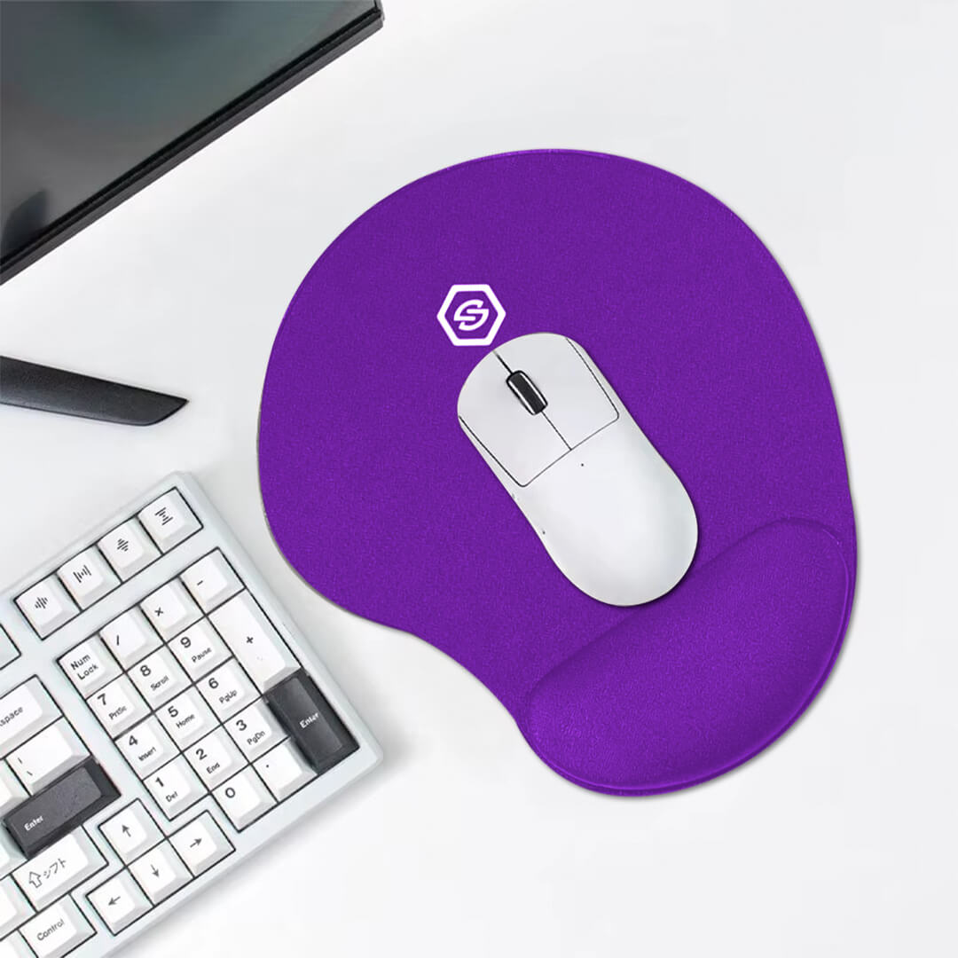 MOUSE PAD ERGONÓMICO CON DESCANSADOR MPB-01 MORADO - 3