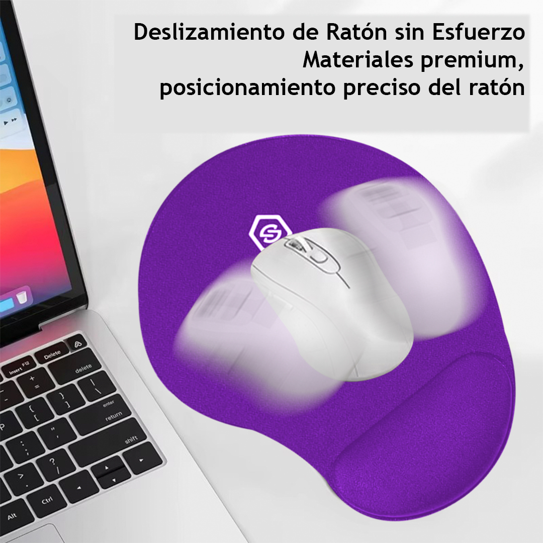 MOUSE PAD ERGONÓMICO CON DESCANSADOR MPB-01 MORADO - 4