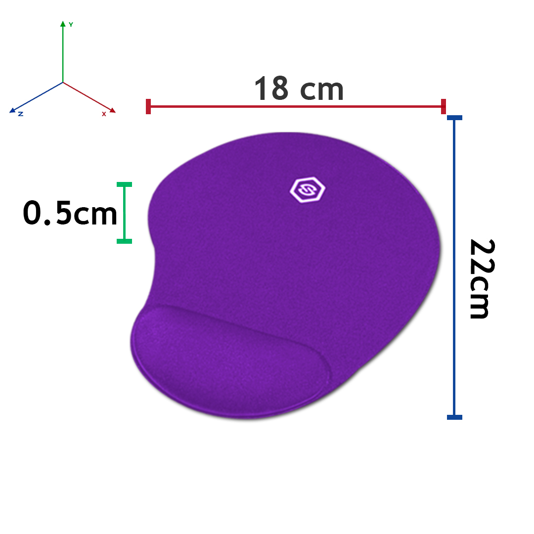 MOUSE PAD ERGONÓMICO CON DESCANSADOR MPB-01 MORADO - 6