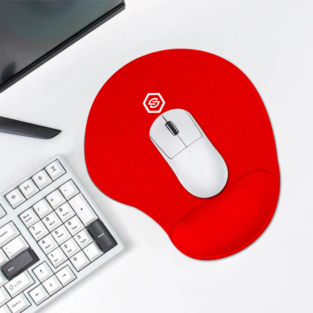 MOUSE PAD ERGONÓMICO CON DESCANSADOR MPB-01 ROJO - 3