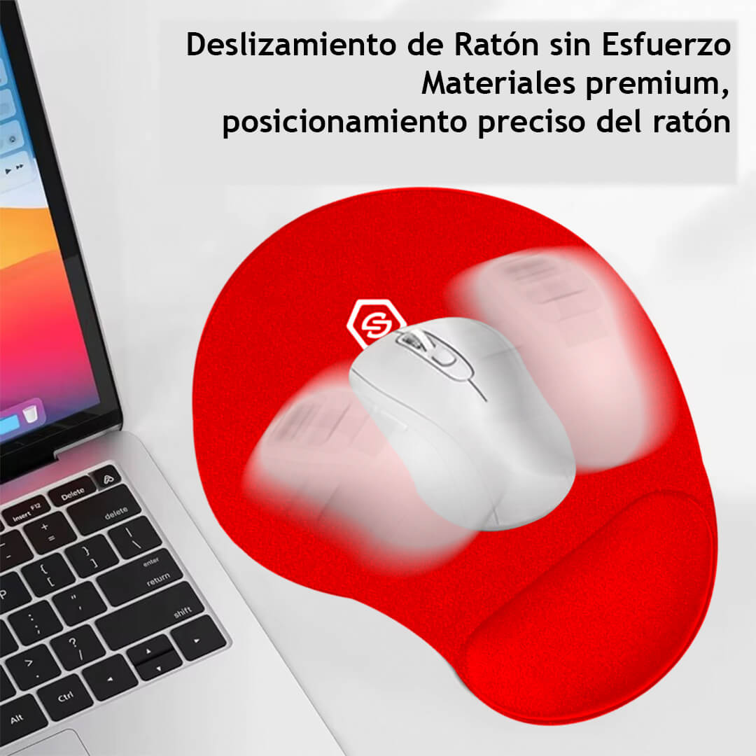 MOUSE PAD ERGONÓMICO CON DESCANSADOR MPB-01 ROJO - 4