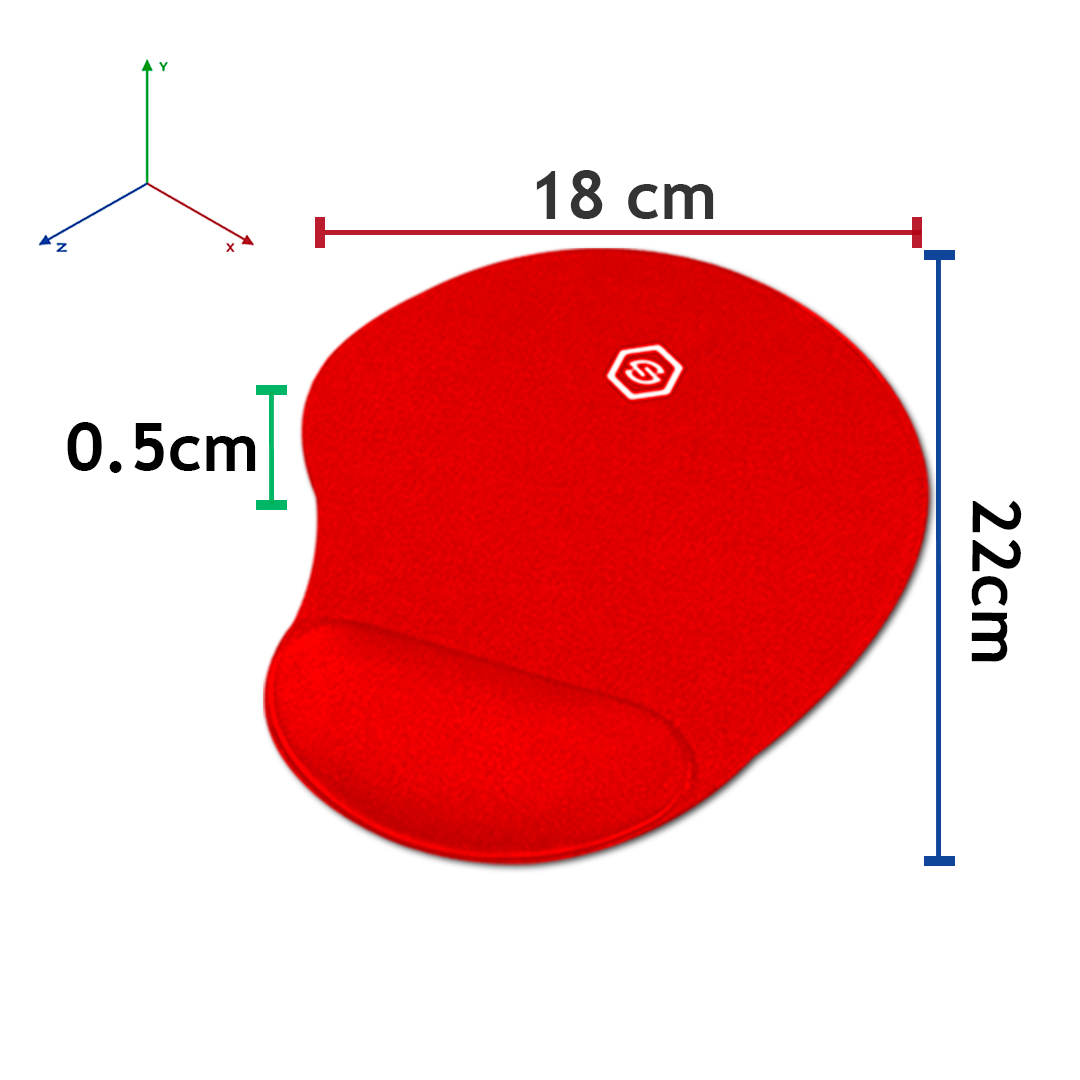 MOUSE PAD ERGONÓMICO CON DESCANSADOR MPB-01 ROJO - 6