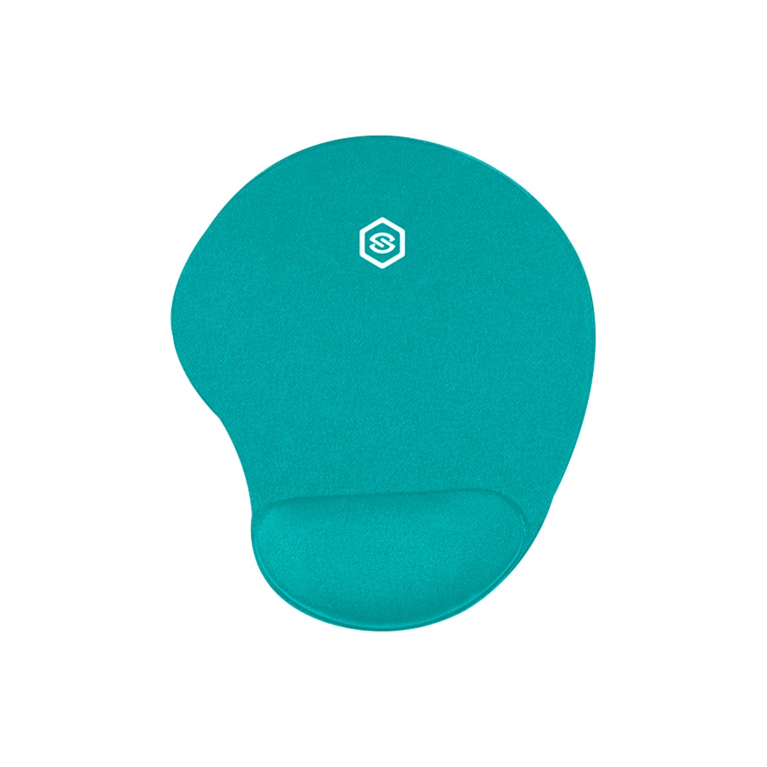 MOUSE PAD ERGONÓMICO CON DESCANSADOR MPB-01 TURQUESA - 2
